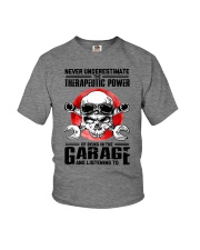 The Therapic Power Of Being In The Garage Youth T-Shirt tile