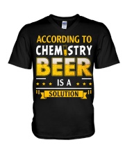 Beer Is A Solution V-Neck T-Shirt tile