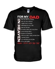 For My Dad In Heaven V-Neck T-Shirt tile