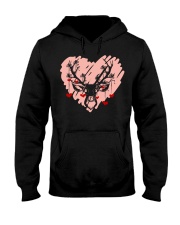 Love heart moose Hooded Sweatshirt tile