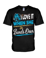 I Love It When She Bends Over V-Neck T-Shirt tile