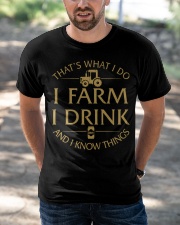 I Farm - I Drink Beer And I Know Things Classic T-Shirt apparel-classic-tshirt-lifestyle-front-50
