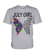 July Girl V-Neck T-Shirt tile