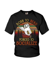 Born To Read Forced To Socialize Youth T-Shirt tile