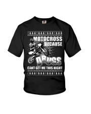 Motocross Because Youth T-Shirt tile