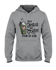 I'm A Jesus And Coffee Kind Of Girl Hooded Sweatshirt tile
