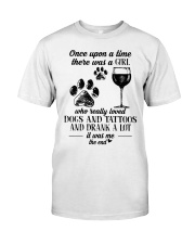 A Girl Loved Dogs And Tattoos And Drank A Lot Premium Fit Mens Tee tile