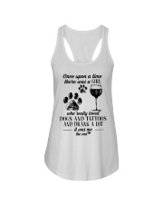 A Girl Loved Dogs And Tattoos And Drank A Lot Ladies Flowy Tank tile