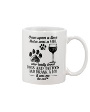 A Girl Loved Dogs And Tattoos And Drank A Lot Mug tile