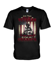 Veteran The Most Important Call Me Grandpa V-Neck T-Shirt tile