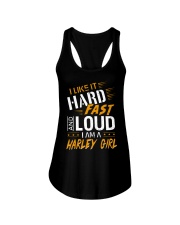 I Like It Hard Fast And Loud I Am A Harley Girl Ladies Flowy Tank tile