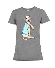 Golden Retriever - I Love Mom Premium Fit Ladies Tee tile
