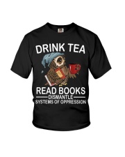 Drink Tea - Read Books Youth T-Shirt tile