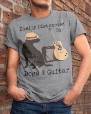 Easily Distracted By Dogs And Guitar Classic T-Shirt apparel-classic-tshirt-lifestyle-26