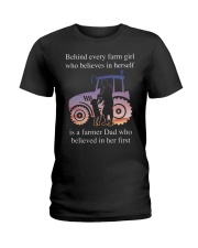 Behind Every Farm Girl Ladies T-Shirt front