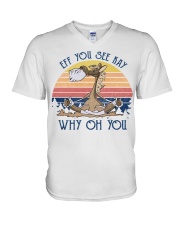 Eff You See Kay - Why Oh You V-Neck T-Shirt tile