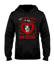 My Border Collie Is My Valentine Hooded Sweatshirt tile