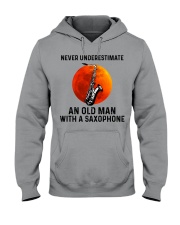 Never Underestimate An Old Man With A Saxophone Hooded Sweatshirt tile