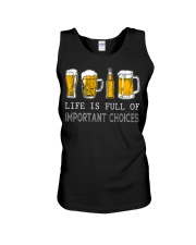 Life Is Full Of Important Choices Unisex Tank tile