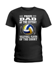Proud Dad Of Volleyball Player Ladies T-Shirt front