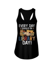 Every Day Should Be Library Day Ladies Flowy Tank tile