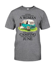 A Woman Who Loves Camping And Was Born In June Classic T-Shirt tile