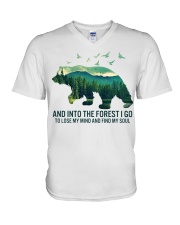 And Into The Forest I Go V-Neck T-Shirt tile