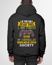 I Was Forced To Put My Controller Down Hooded Sweatshirt garment-hooded-sweatshirt-back-01