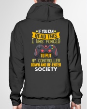 I Was Forced To Put My Controller Down Hooded Sweatshirt garment-hooded-sweatshirt-back-04
