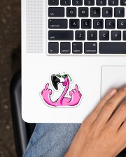 Flamingo Sticker - Single (Horizontal) aos-sticker-single-horizontal-lifestyle-front-11