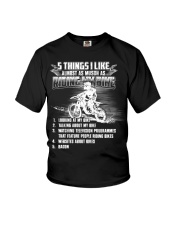 5 Things I Like As Much As Riding My Bike Youth T-Shirt tile