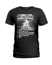 5 Things I Like As Much As Riding My Bike Ladies T-Shirt front