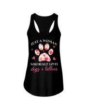 Limited Edition - Dogs And Tattoos Ladies Flowy Tank thumbnail