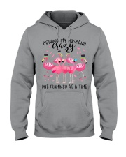 Driving My Husband Crazy One Flamingo At A Time Hooded Sweatshirt tile