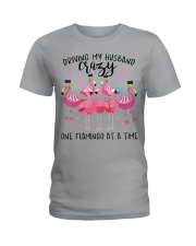 Driving My Husband Crazy One Flamingo At A Time Ladies T-Shirt front