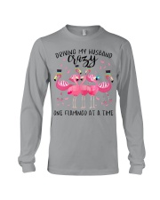 Driving My Husband Crazy One Flamingo At A Time Long Sleeve Tee tile