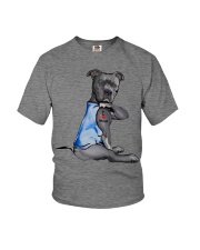 Pitbull - I Love Mom Youth T-Shirt tile