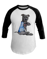 Pitbull - I Love Mom Baseball Tee tile