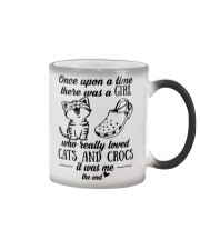 A Girl Who Really Loved Cats And Crocs Color Changing Mug tile