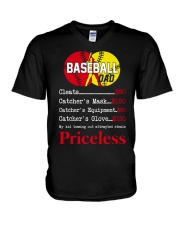 Baseball Dad V-Neck T-Shirt tile