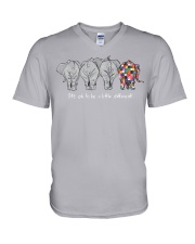 It's Ok To Be A Little Diferent V-Neck T-Shirt tile