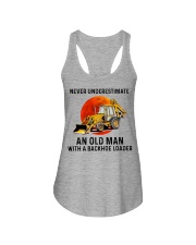 An Old Man With A Backhoe Loader Ladies Flowy Tank tile