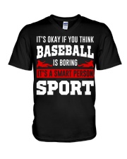 If You Think Baseball Is Boring V-Neck T-Shirt tile