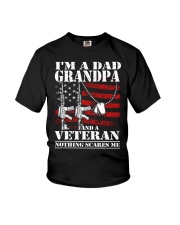 Veteran Grandpa Nothing Scares Me Youth T-Shirt tile