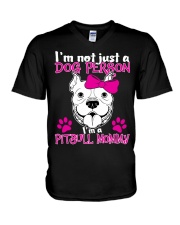 I'm Not Just A Dog Person - I'm A Pitbull Mommy V-Neck T-Shirt tile