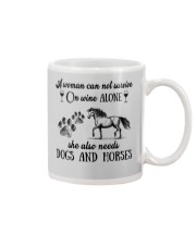 A Woman Needs Dogs And Horses On Wine Mug tile