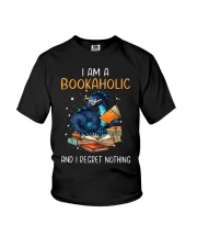 I Am a Bookaholic And I Regret Nothing Youth T-Shirt tile