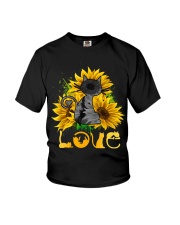 Cat Love Sunflowers Youth T-Shirt tile