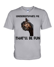 Underestimate Me That'll Be Fun V-Neck T-Shirt tile