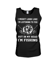 I Might Look Like Listening But In My Head Fishing Unisex Tank tile